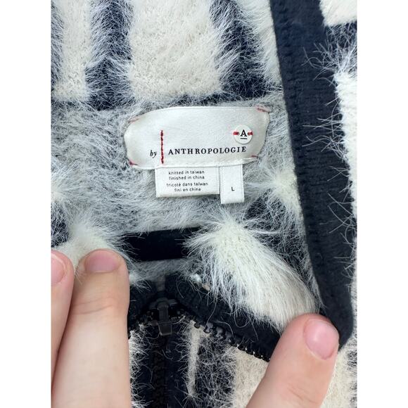 A by Anthropologie Women's sz L Cindy Eyelash Half-Zip Pullover SOFT Classy - Picture 3 of 7